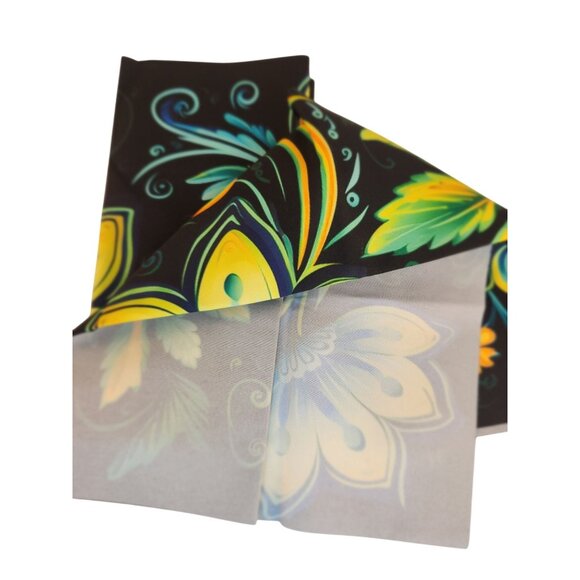 Bright Floral Polyester Fabric Panels 19"x18.5" Set Of 2 For Sewing Projects - Picture 5 of 11